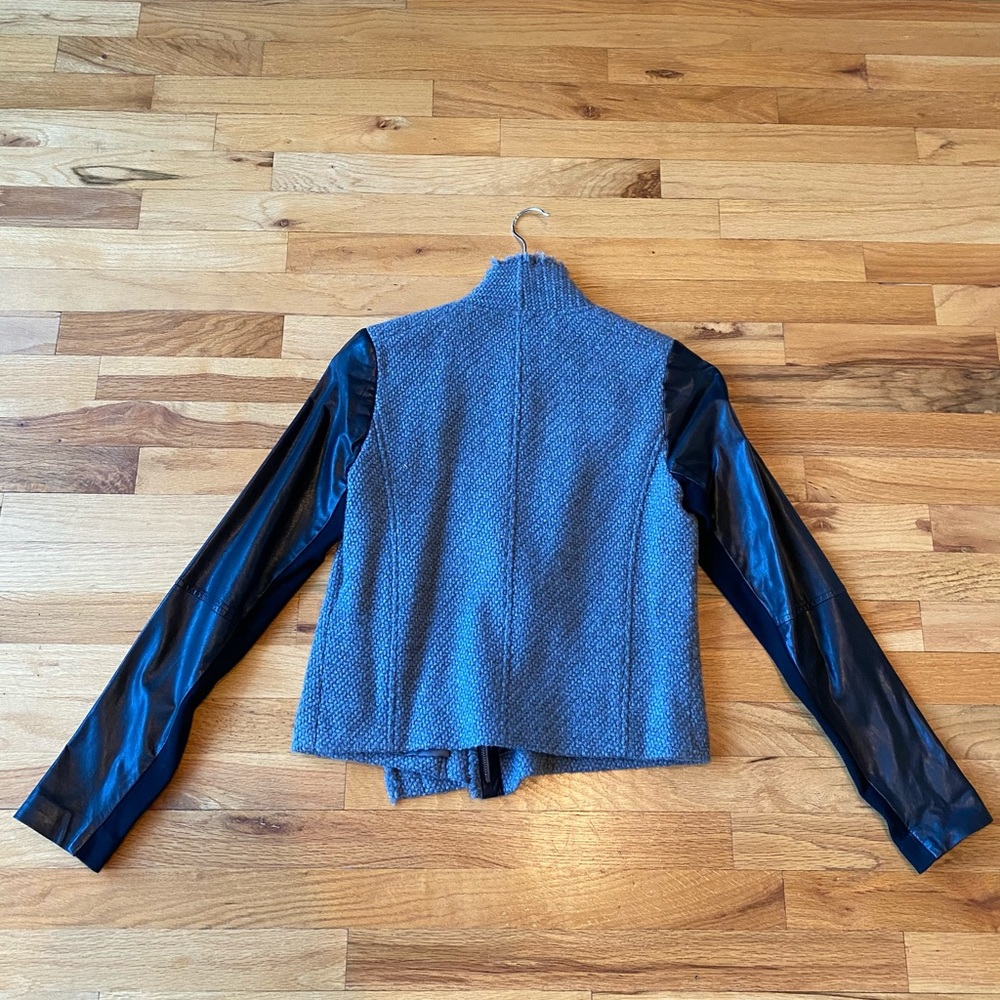 Vince Leather & Wool Jacket - Picture 3 of 6